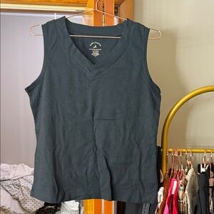 White Stag Black V-Neck Tank Top